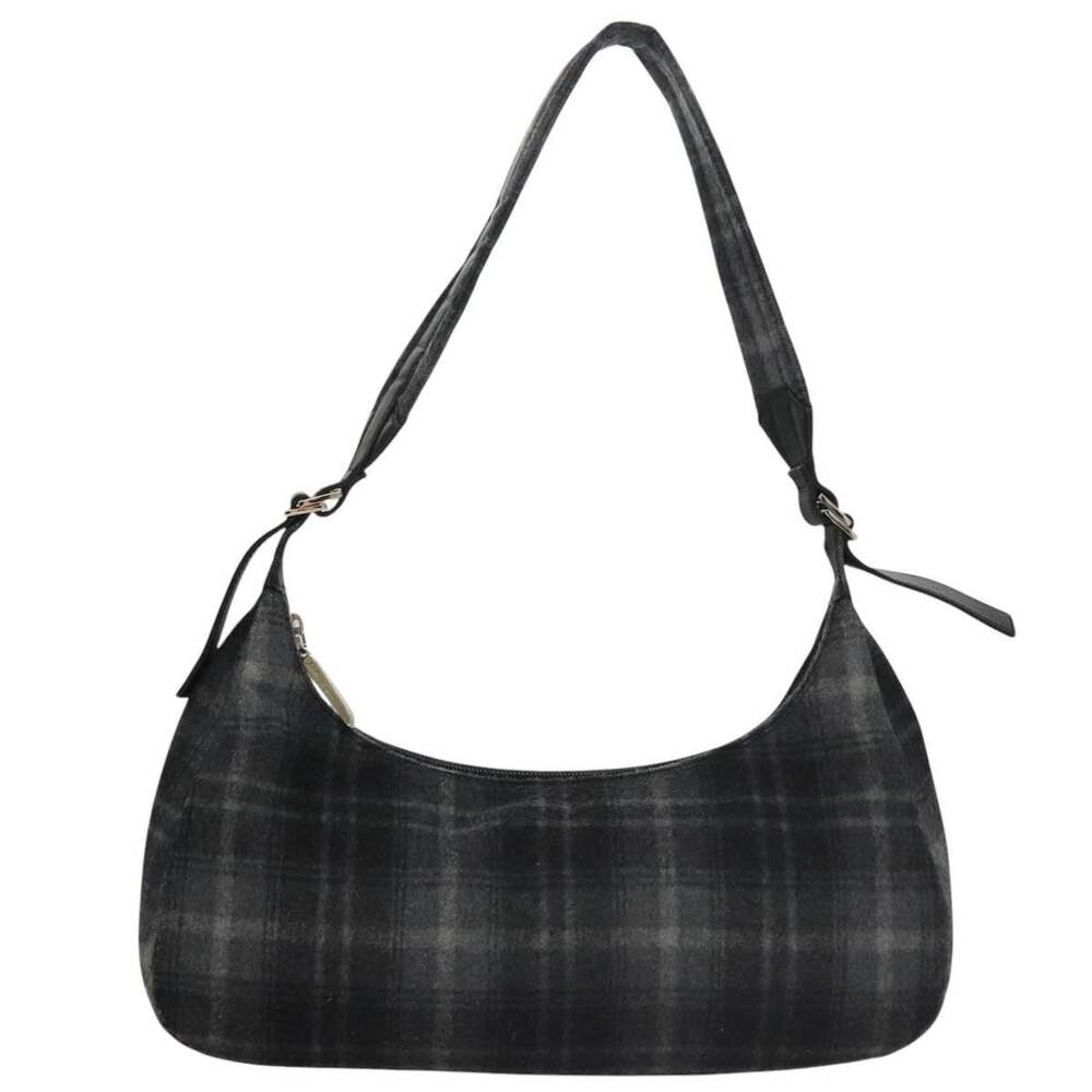 Salvatore Ferragamo Wool Shoulder Bag Gray